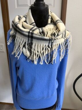 100% Cashmere Infinity Snood Scarf Houndstooth Made in Germany